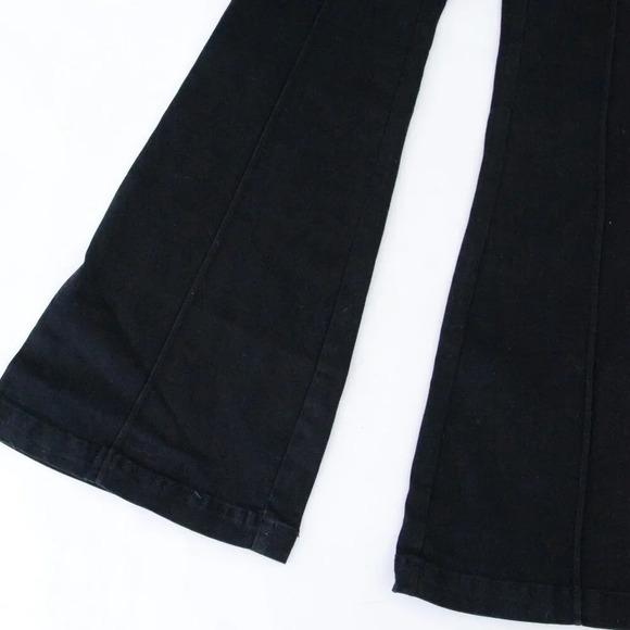 Free People We The Free Black Bib Overalls 100% Cotton 8 - Picture 6 of 13